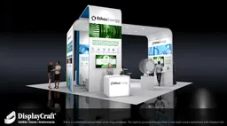 30x30 Island booth design by DisplayCraft
